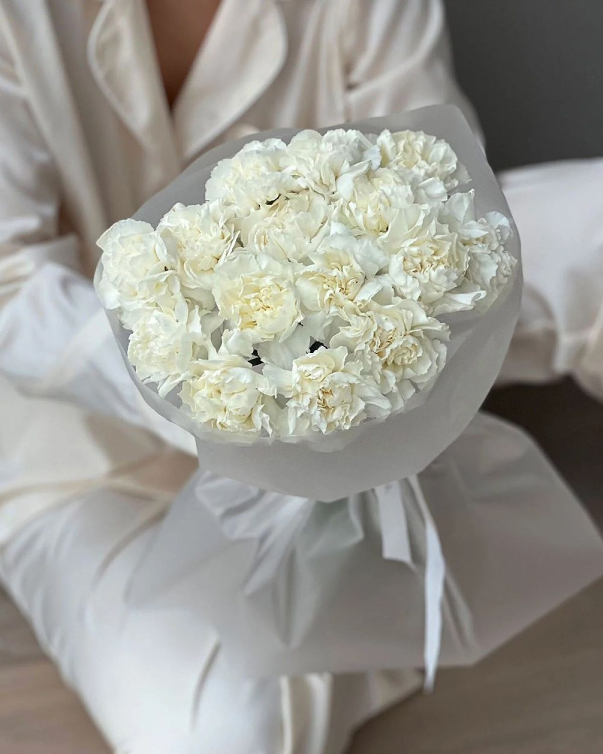 Белые диантусы Новосибирск